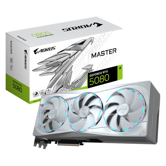 Gigabyte GeForce RTX 5080 AORUS MASTER ICE OC 16GB GDDR7 Graphics Card