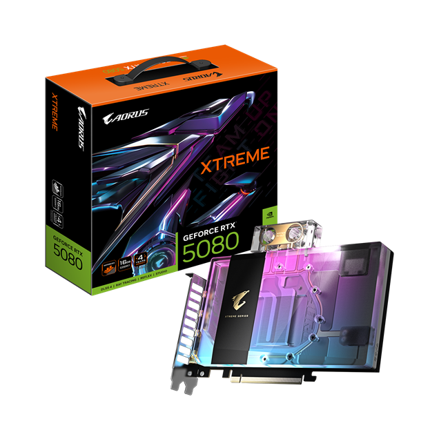 Gigabyte GeForce RTX 5080 Xtreme Waterforce WB OC 16GB GDDR7 Graphics Card