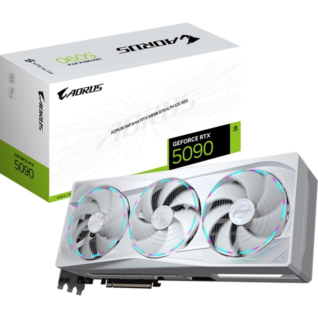 Gigabyte GeForce RTX 5090 AORUS STEALTH ICE OC 32GB GDDR7 Graphics Card