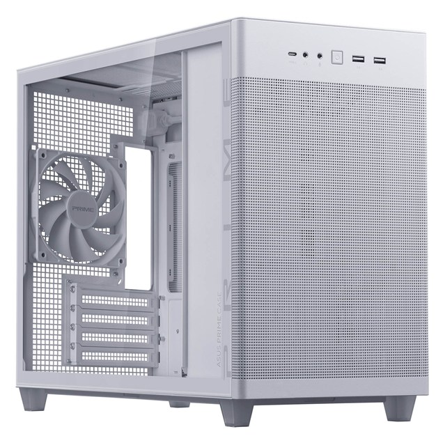 ASUS Prime AP201 TG Mid Tower Case - White 