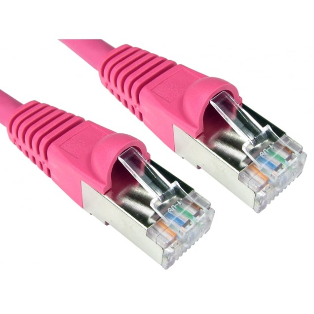 Cables Direct 5m CAT6A Patch Cable (Pink)