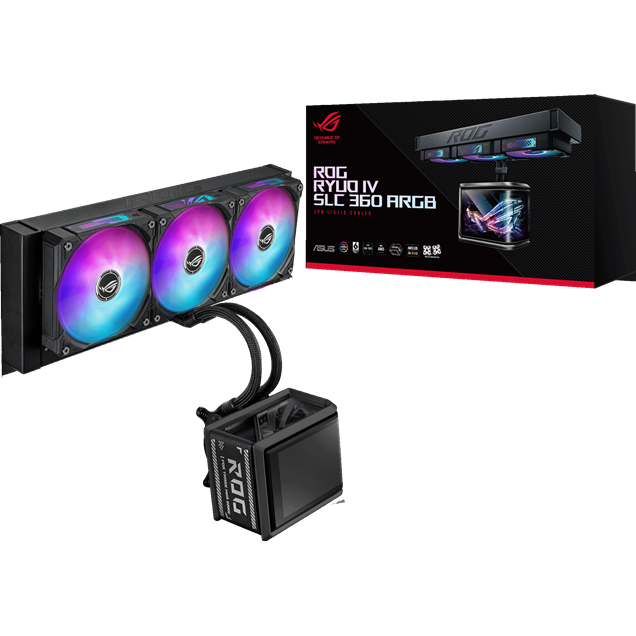 ASUS ROG Ryuo IV SLC 360 ARGB 360mm Liquid CPU Cooler in Black