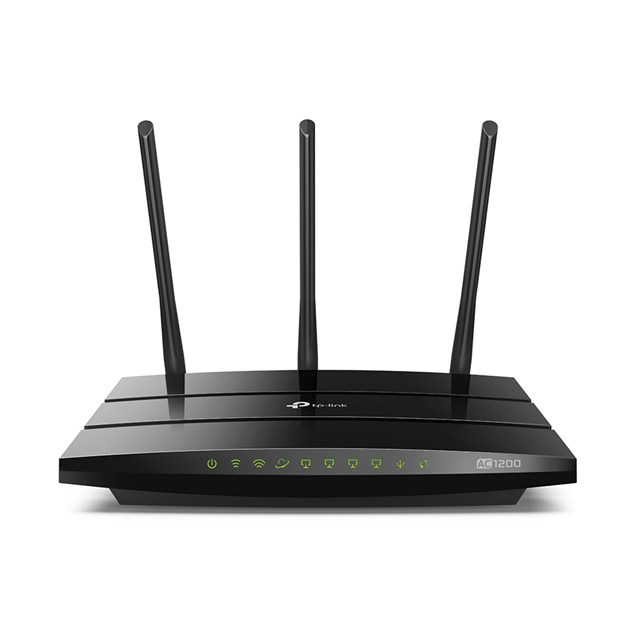 TP-Link Archer C1200 AC1200 867Mbps (5GHz) 300Mbps (2.4GHz) Dual Band Wireless Gigabit Router Black (V1.0)