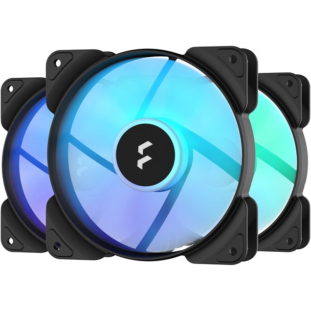 Fractal Design Aspect 12 RGB 120mm Triple Pack of PWM Chassis Fans in Black
