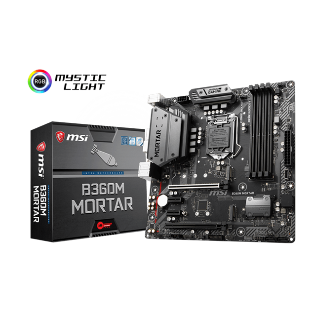 MSI B360M MORTAR mATX Motherboard for Intel LGA1151 CPUs