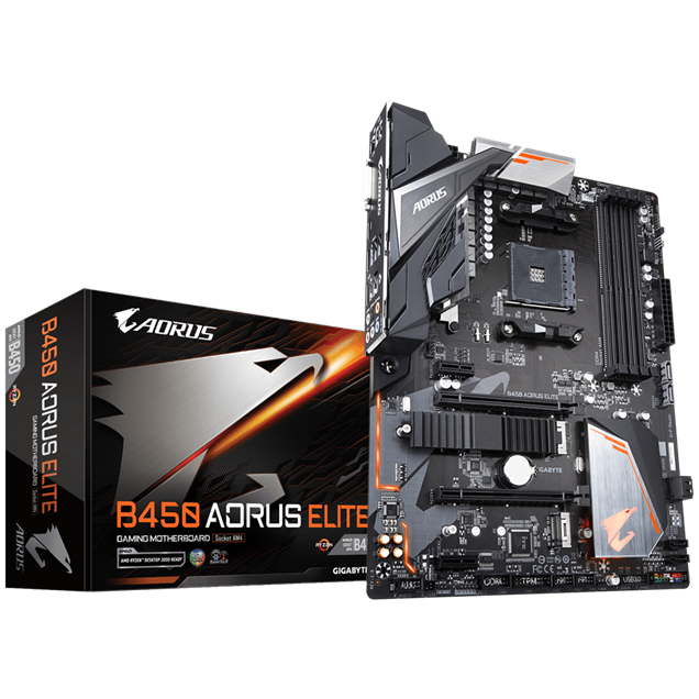 Gigabyte B450 AORUS ELITE ATX Motherboard for AMD AM4 CPUs