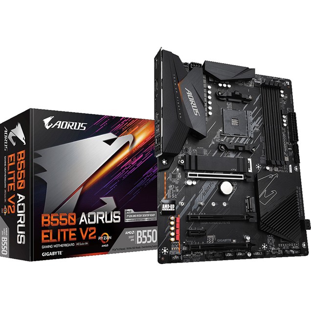 Gigabyte B550 AORUS ELITE V2 ATX Motherboard for AMD Socket AM4 CPUs