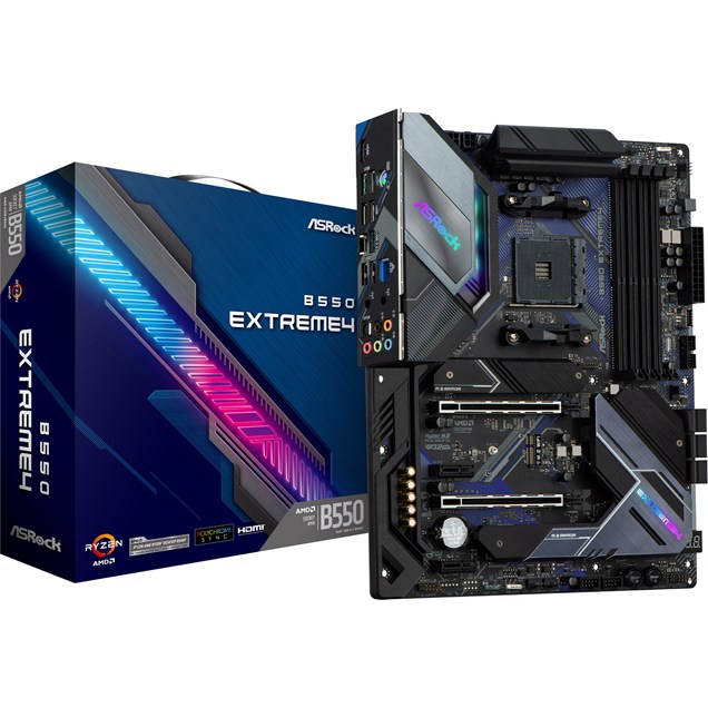 ASRock B550 Extreme4 ATX Motherboard for AMD AM4 CPUs