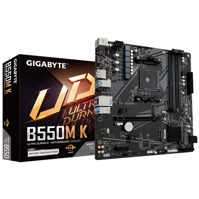 Gigabyte B550M K mATX Motherboard for AMD AM4 CPUs