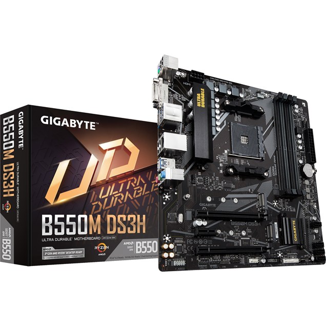 Gigabyte B550M DS3H mATX Motherboard for AMD Socket AM4 CPUs