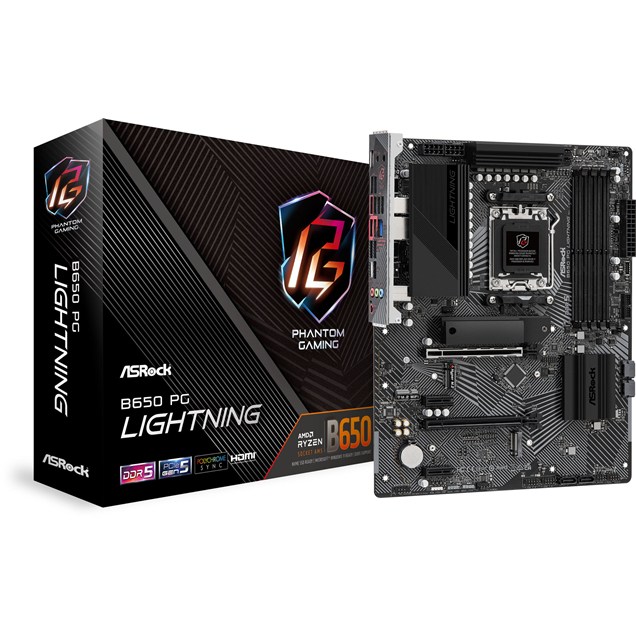 ASRock B650 PG Lightning ATX Motherboard for AMD AM5 CPUs