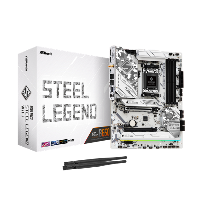 ASRock B650 Steel Legend WiFi ATX Motherboard for AMD Socket AM5 CPUs