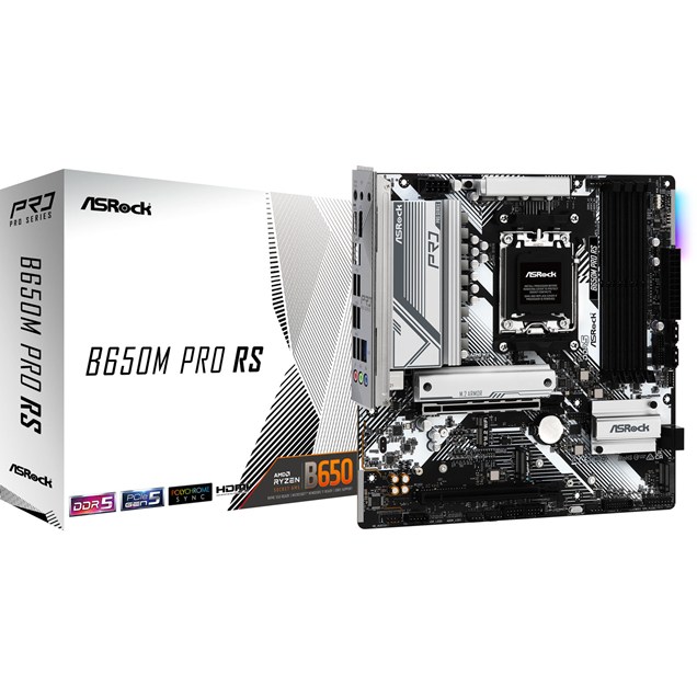 ASRock B650M Pro RS mATX Motherboard for AMD Socket AM5 CPUs