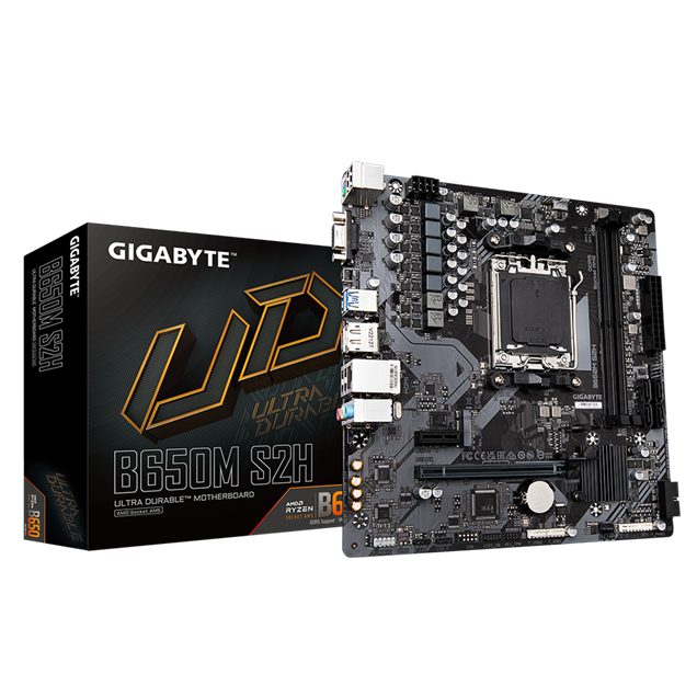 Gigabyte B650M S2H mATX Motherboard for AMD AM5 CPUs