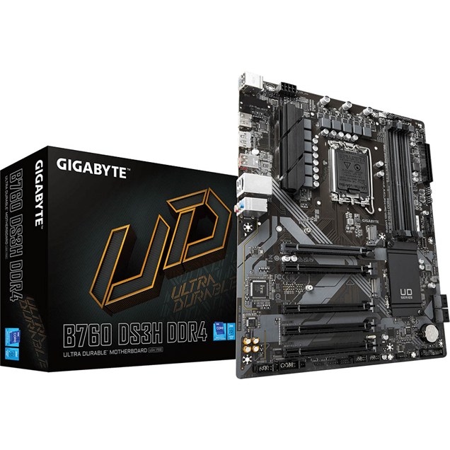 Gigabyte B760 DS3H DDR4 ATX Motherboard for Intel LGA1700 CPUs