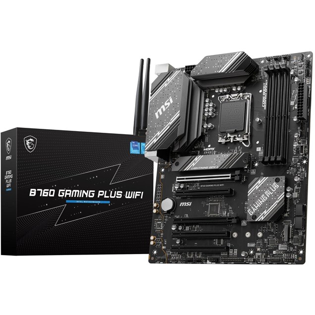 MSI B760 Gaming Plus Wi-Fi ATX Motherboard for Intel LGA1700 CPUs