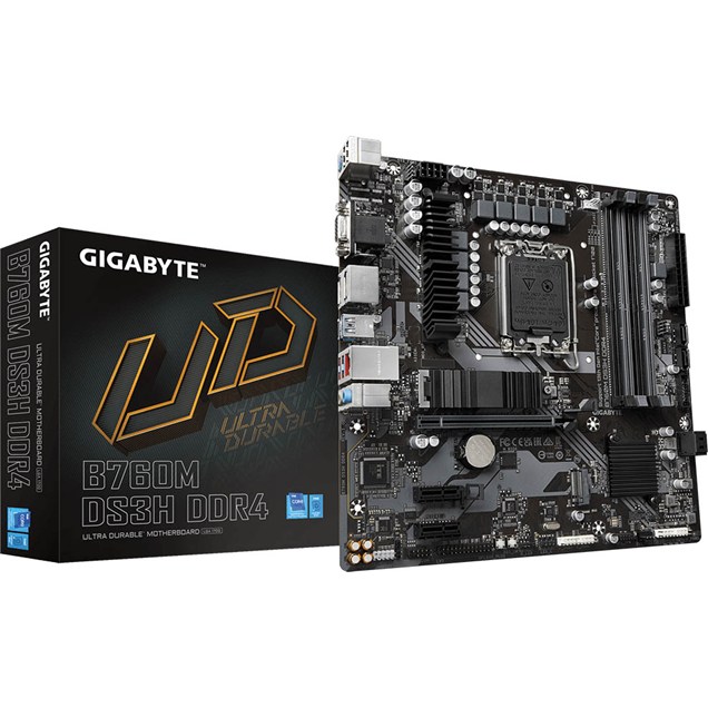 Gigabyte B760M DS3H DDR4 mATX Motherboard for Intel Socket 1700 CPUs