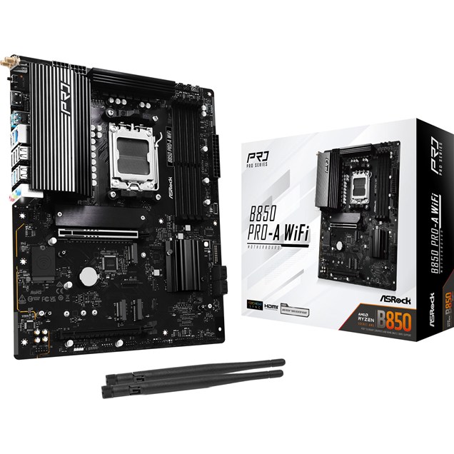 ASRock B850 Pro-A WiFi ATX Motherboard for AMD AM5 CPUs