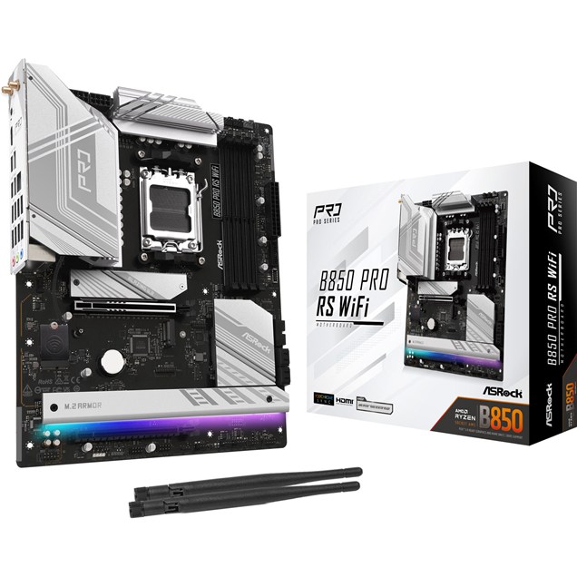 ASRock B850 Pro RS WiFi ATX Motherboard for AMD AM5 CPUs