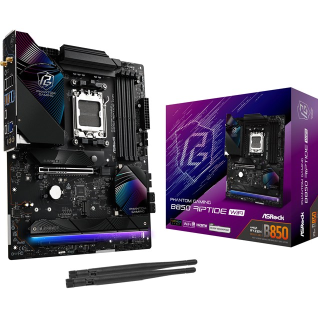 ASRock B850 Riptide WiFi ATX Motherboard for AMD AM5 CPUs