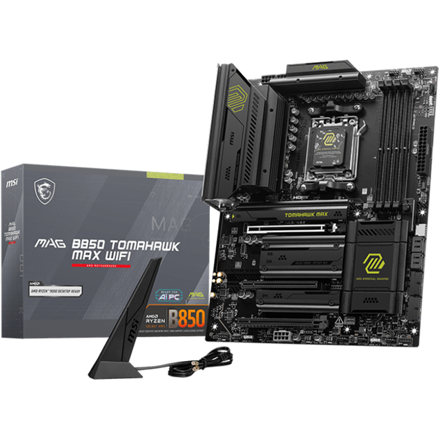 MSI MAG B850 TOMAHAWK MAX WIFI ATX Motherboard for AMD AM5 CPUs