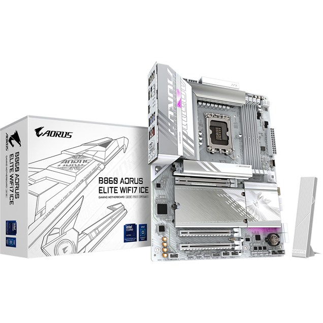 Gigabyte B860 AORUS ELITE WIFI7 ICE ATX Motherboard for Intel LGA1851 CPUs