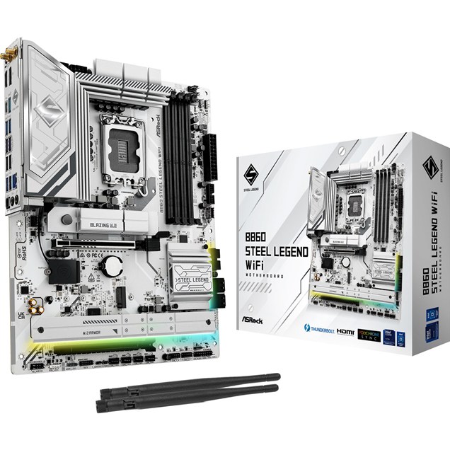 ASRock B860 Steel Legend WiFi ATX Motherboard for Intel LGA1851 CPUs