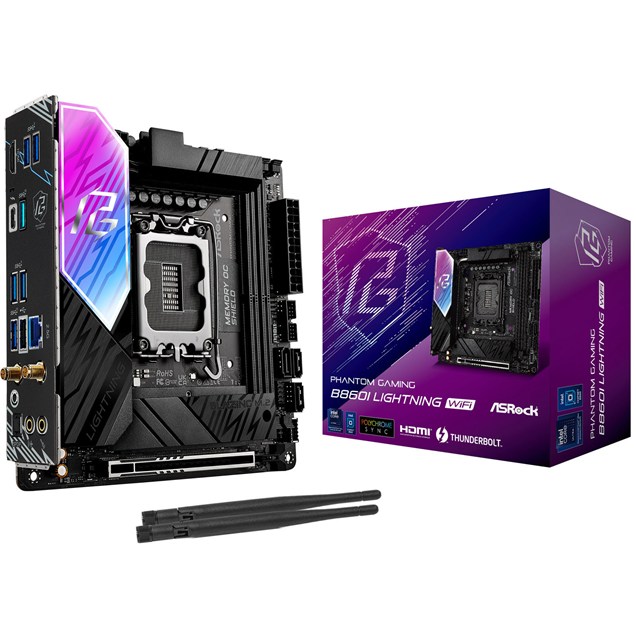 ASRock B860I Lightning WiFi ITX Motherboard for Intel LGA1851 CPUs