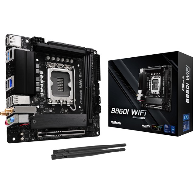 ASRock B860I WiFi ITX Motherboard for Intel LGA1851 CPUs