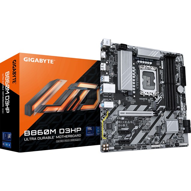 Gigabyte B860M D3HP mATX Motherboard for Intel LGA1851 CPUs