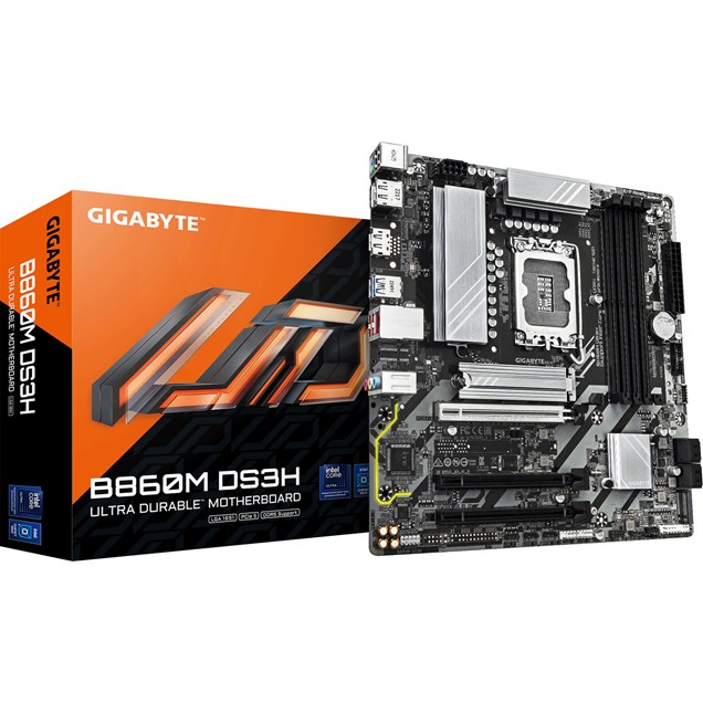 Gigabyte B860M DS3H mATX Motherboard for Intel LGA1851 CPUs