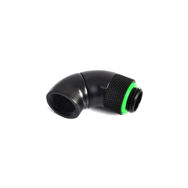 Bitspower G1/4 inch Matt Black Dual Rotary 90 Degree IG Extender
