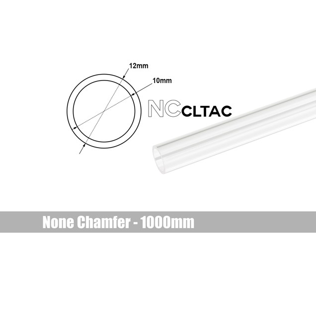 Bitspower None Chamfer Crystal Link Tube OD 12mm, 1m Length