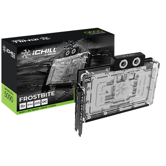 INNO3D GeForce RTX 5090 iCHILL FROSTBITE OC 32GB GDDR7 Graphics Card