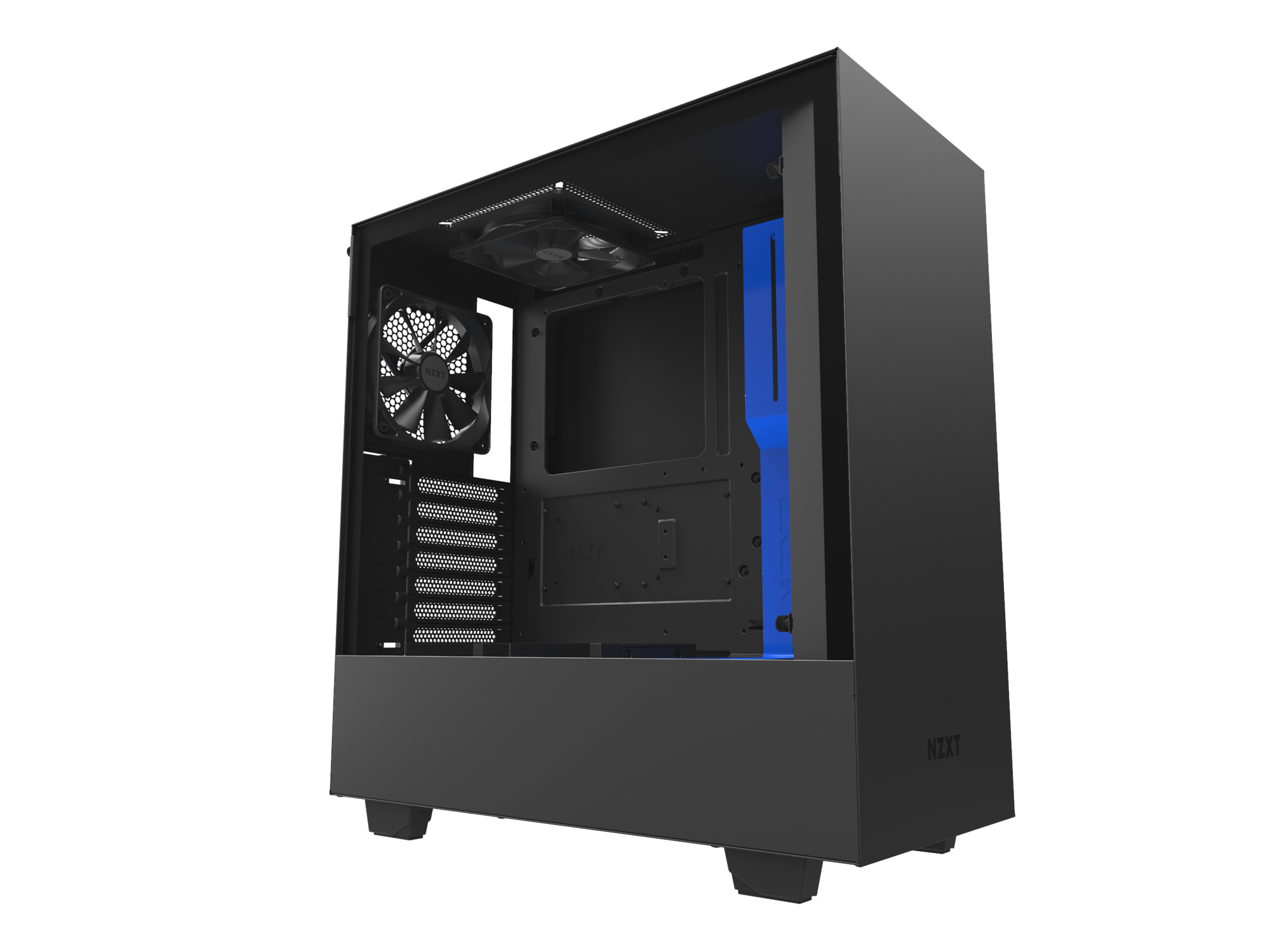 NZXT H500 Mid Tower ATX Case (Black and Blue) - CCL Computers