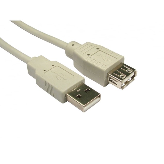 Cables Direct 3m USB 2.0 Extension Cable in Beige