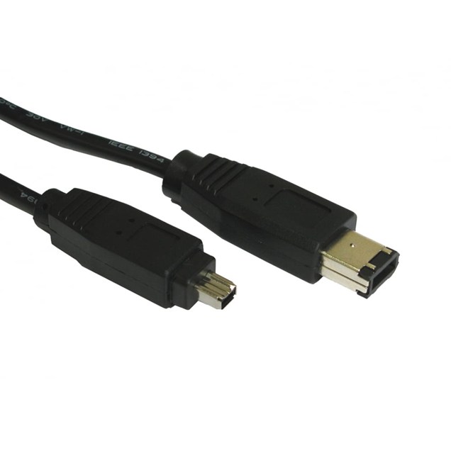 Cables Direct 3m 6-Pin Male to 4-Pin Male Firewire Cable