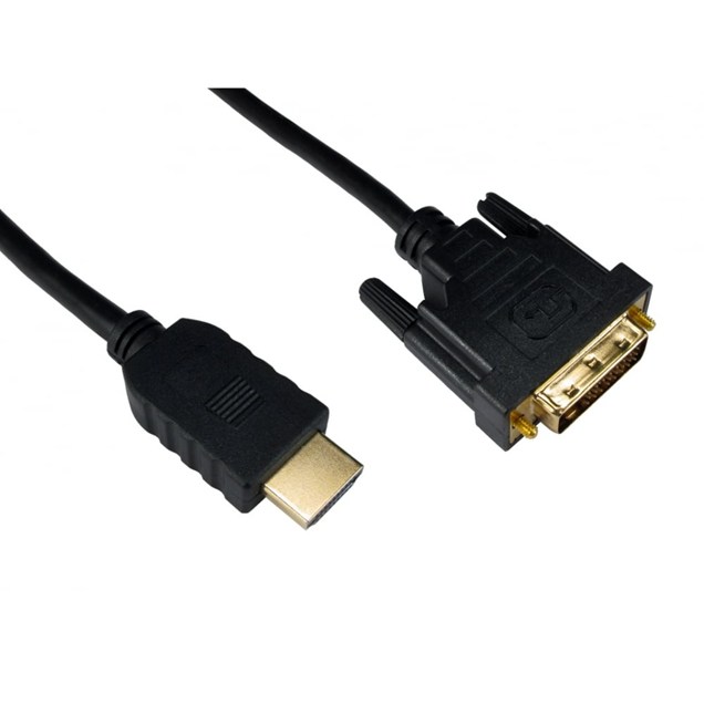 Cables Direct 1.8m HDMI to DVI-D Single Link Cable