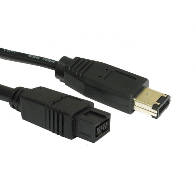 Cables Direct 3m 9-pin Male to 6-pin Male Firewire Cable