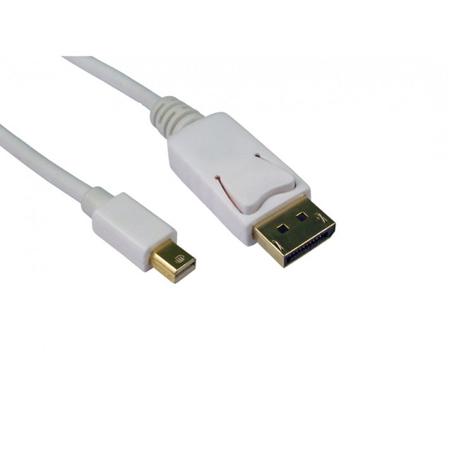 Cables Direct 2m Mini DisplayPort to DisplayPort Cable in White