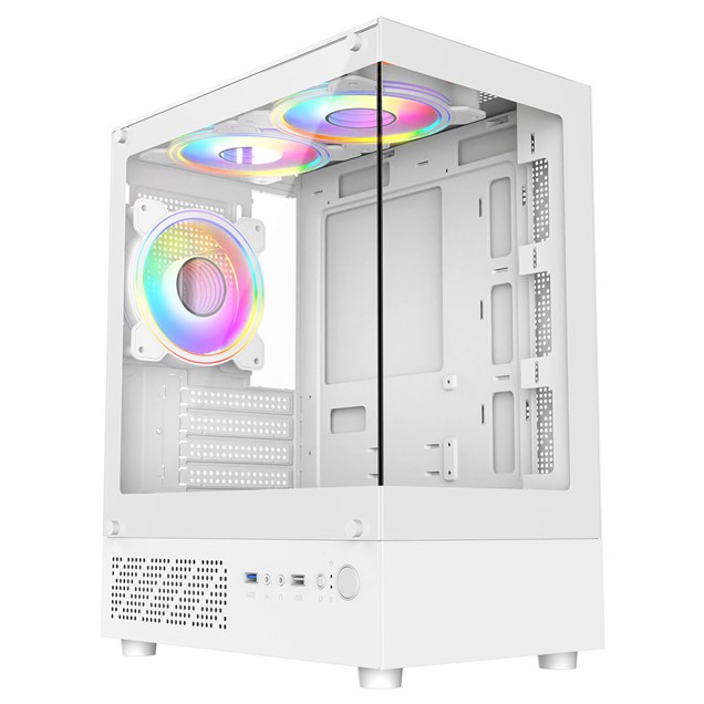 CiT Celsius Mid Tower Gaming Case - White 