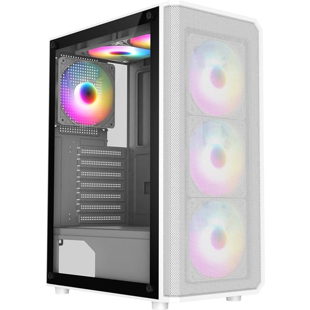 CiT Delta Mid Tower Gaming Case - White 
