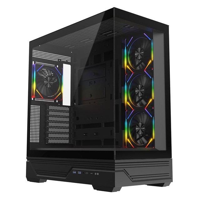 CiT Destiny Mid Tower Gaming Case - Black 