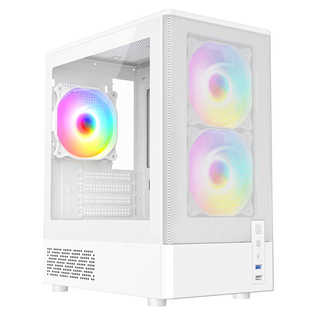CiT F3 Mid Tower Gaming Case - White 