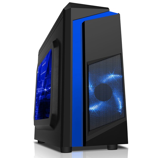 CiT F3 Mid Tower Gaming Case - Black USB 3.0