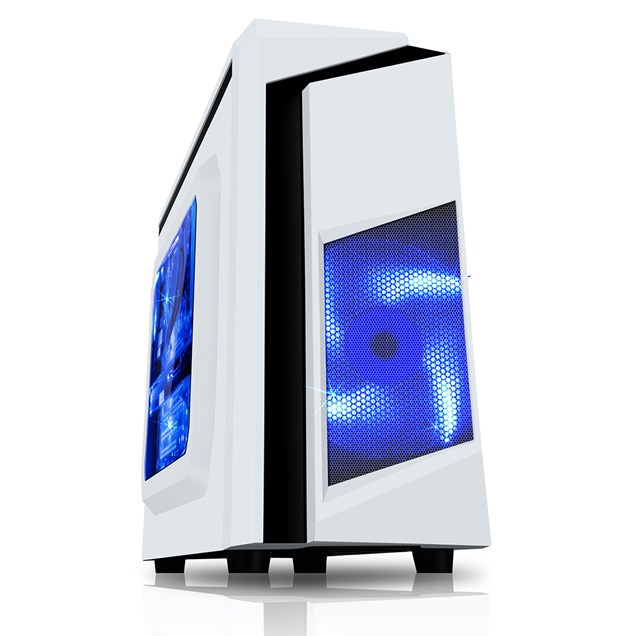 CiT F3 Mid Tower Gaming Case - White USB 3.0