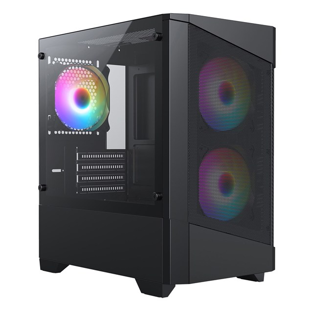 CiT Level 1 Mesh Mid Tower Gaming Case - Black 