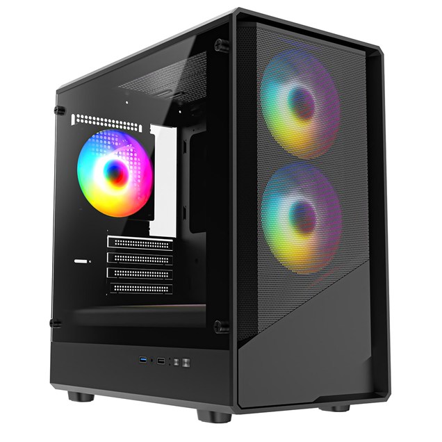 CiT Level 5 Mid Tower Gaming Case - Black 