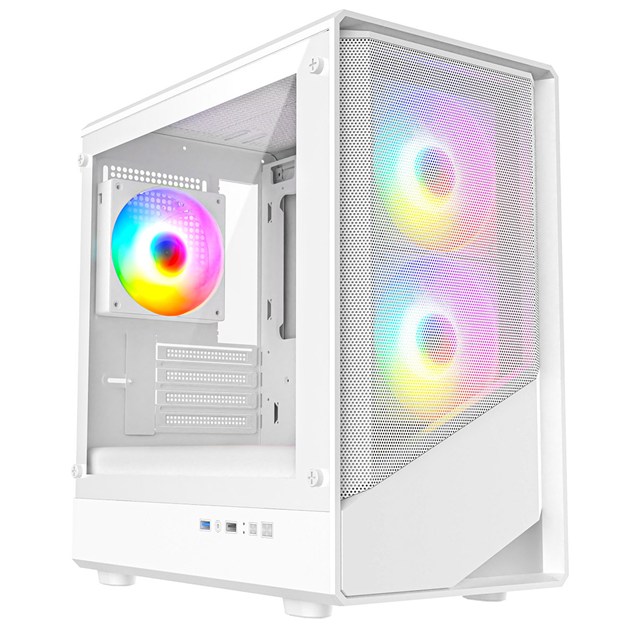 CiT Level 5 Mid Tower Gaming Case - White 