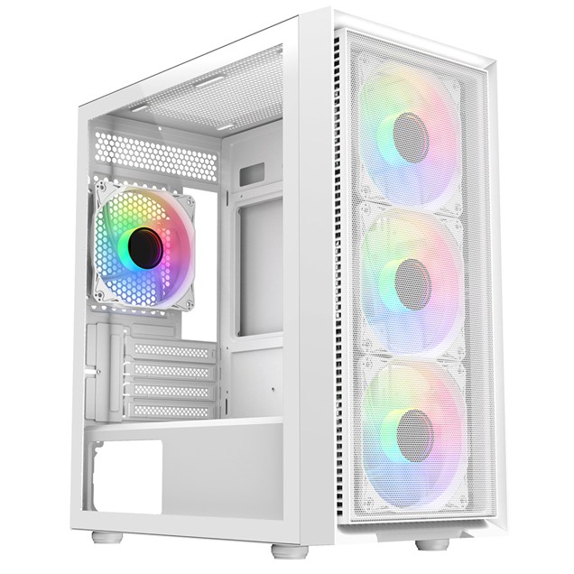 CiT Luna Mid Tower Gaming Case - White 